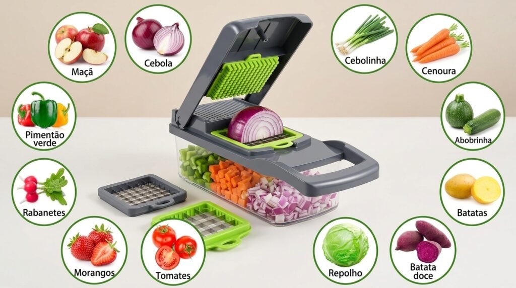 16 Em 1 Cortador E Fatiador Multifuncional Alimentos Legumes