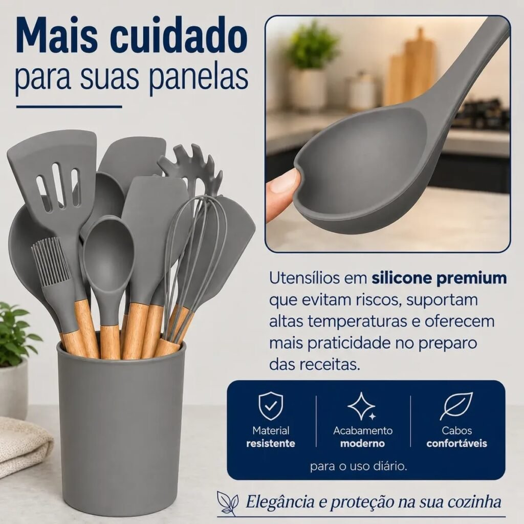 Conjunto-12-Utensilios-Silicone-Escumadeira-Cozinha-Cinzaa