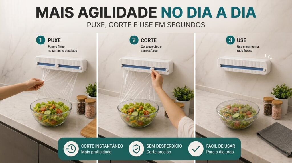 Organizador Magnético para Papel Filme e Alumínio