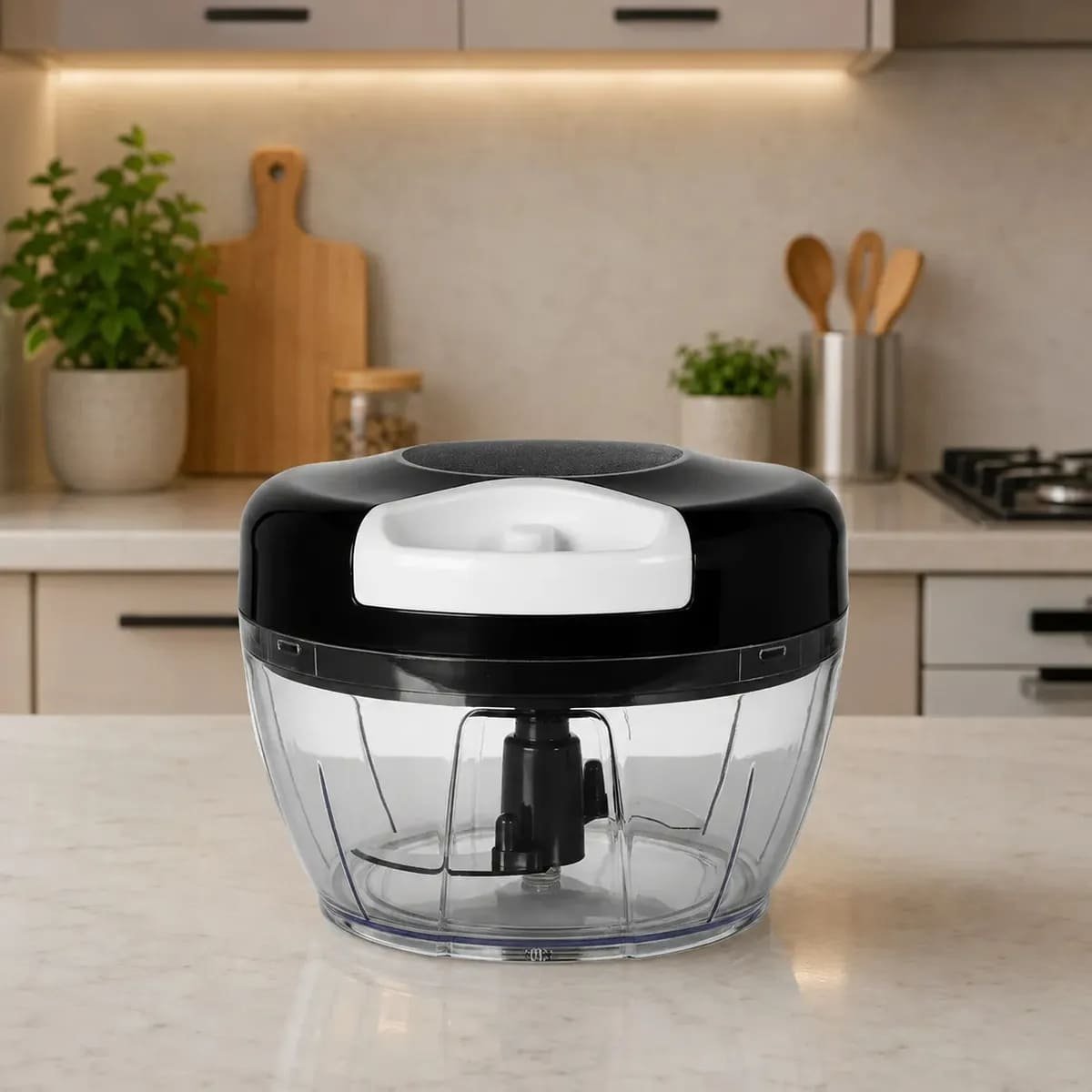 Processador Triturador Alimentos Manual 3 Lâminas 500ml